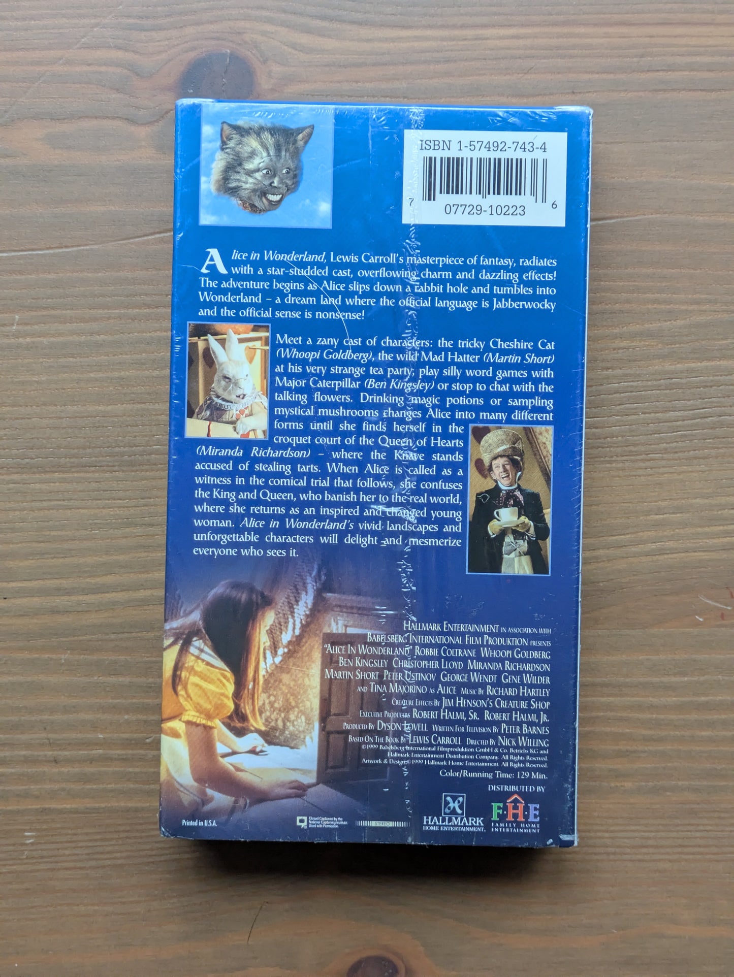 Alice in Wonderland (Hallmark Entertainment) VHS Full Screen - Sealed!