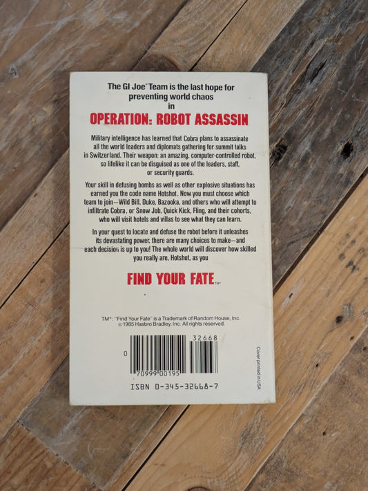 Operation: Robot Assassin (GI: Joe Find Your Fate) by Megan Stine, Henry William Stine