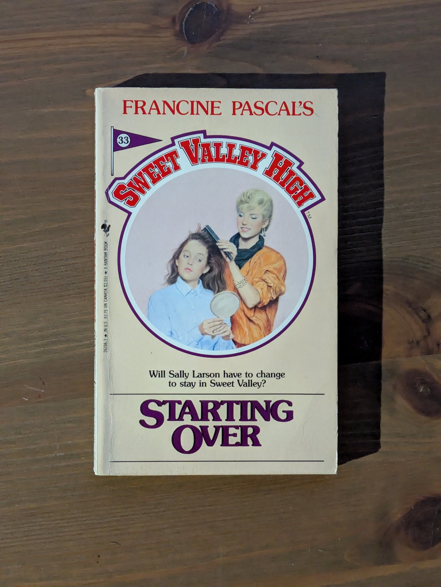 Starting Over (Sweet Valley High #33) by Francine Pascal - Vintage Paperback