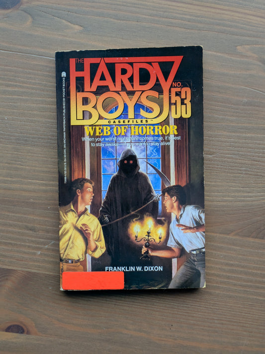 Web of Horror (The Hardy Boys Casefiles #53) by Franklin W. Dixon - Vintage Paperback
