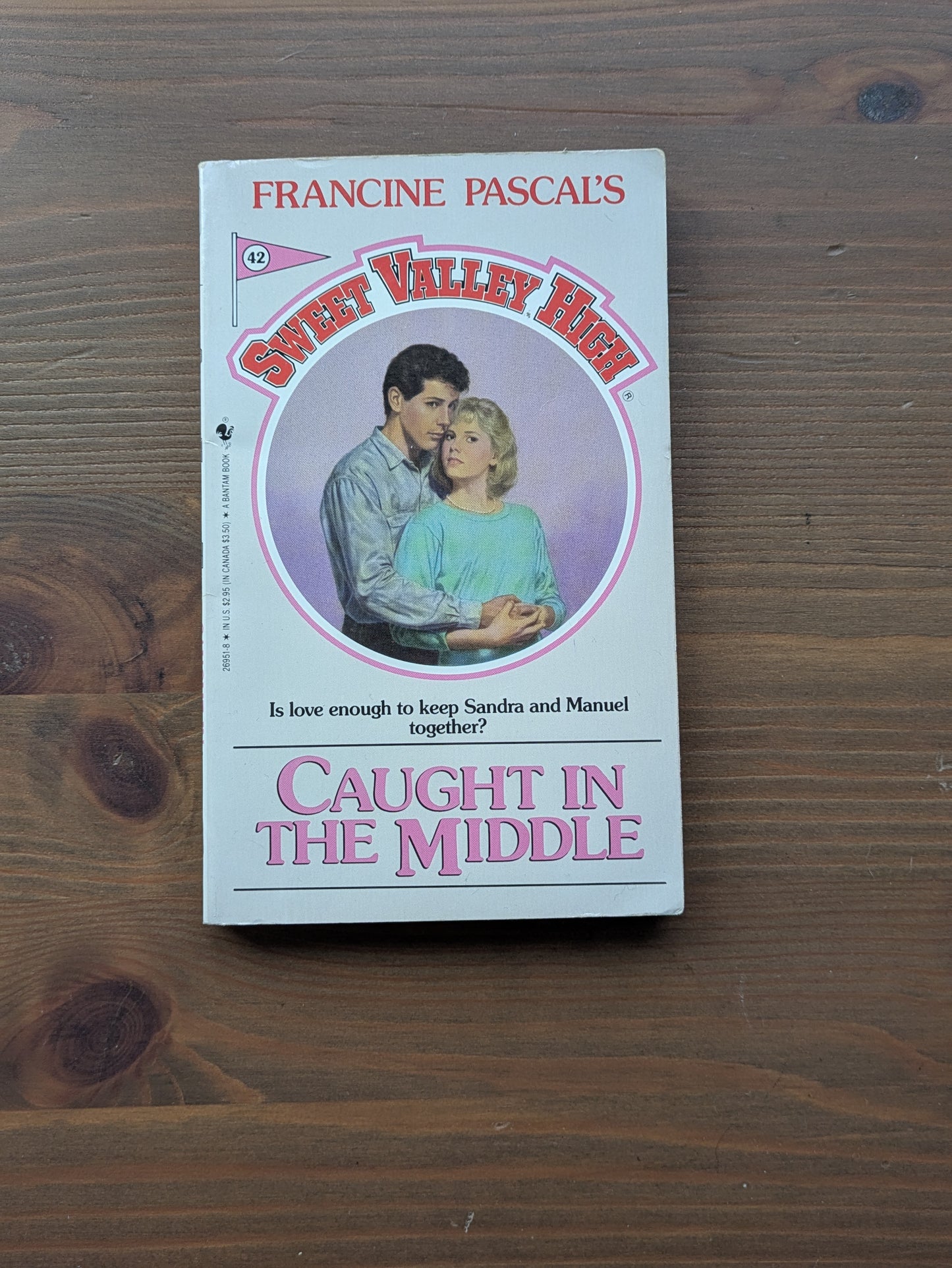 Caught in the Middle (Sweet Valley High #42) by Francine Pascal - Vintage Paperback
