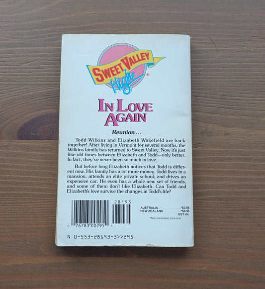 In Love Again (Sweet Valley High #59) by Francine Pascal - Vintage Paperback