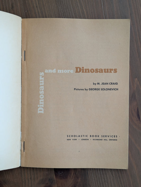 Dinosaurs and More Dinosaurs (Vintage Paperback) by M. Jean Craig, George Solonevich (Illustrator)