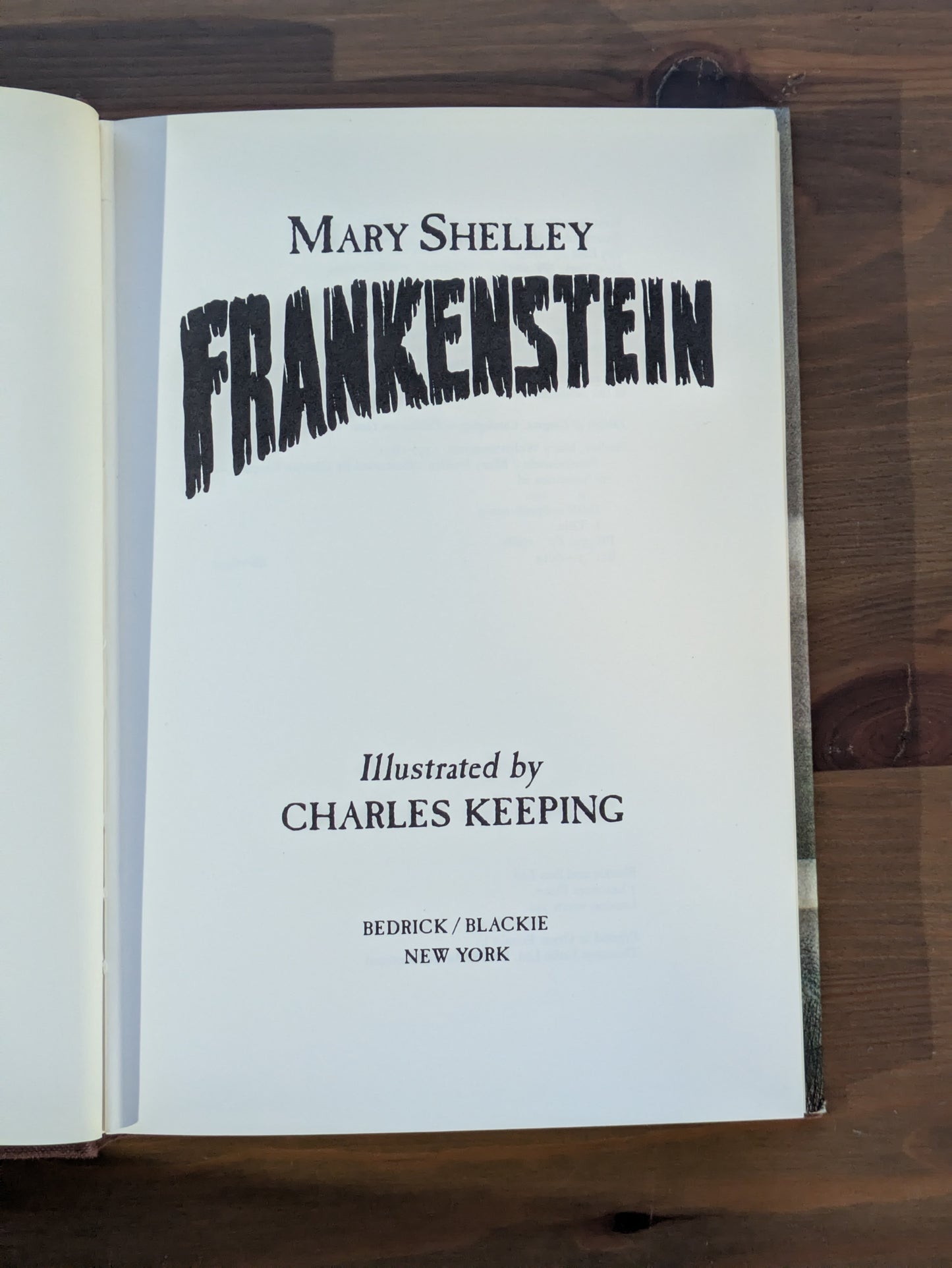 Frankenstein (Vintage Hardcover) by Mary Shelley, Charles Keeping (Illustrator)