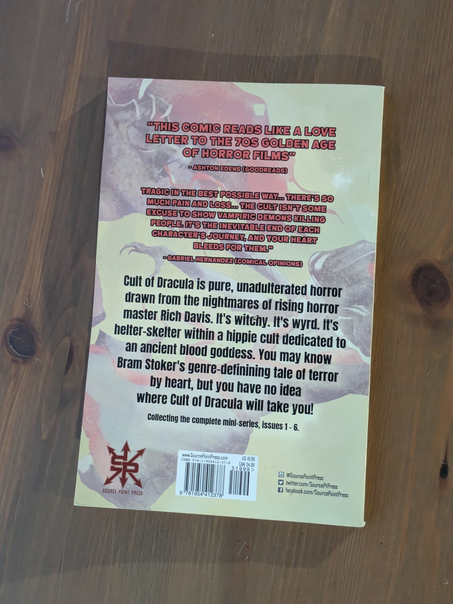 Cult of Dracula #1 (Paperback) From the Nightmares of Rich Davis