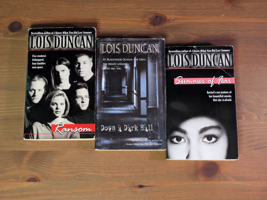 Lois Duncan Thriller Set: Down a Dark Hall, Ransom, Summer of Fear - Vintage Paperbacks