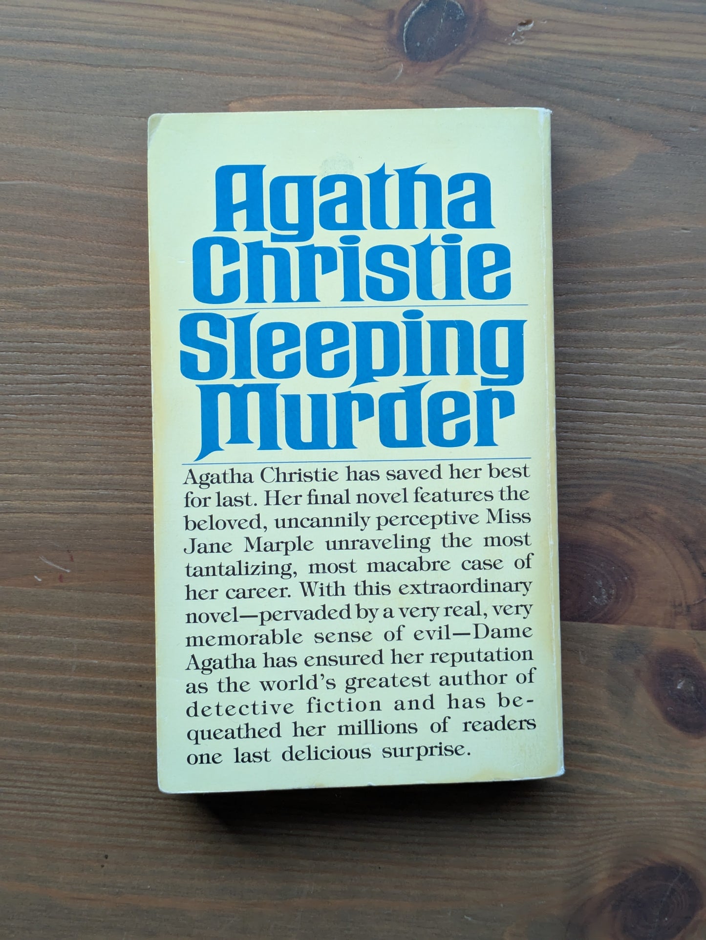 Sleeping Murder (Miss Marple #12) by Agatha Christie - Vintage Paperback
