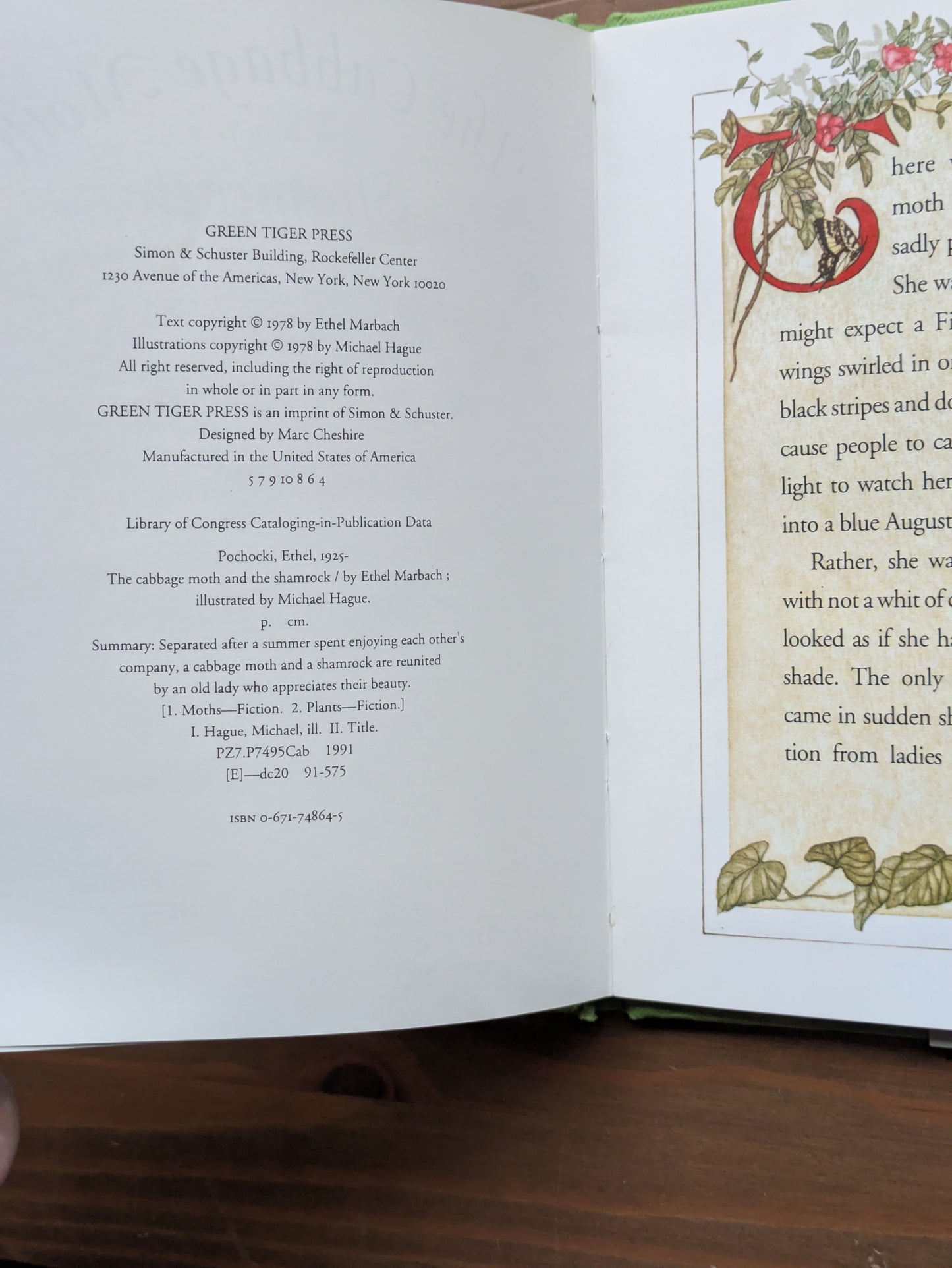 Cabbage Moth and the Shamrock, The (Hardcover) by Ethel Marbach, Michael Hague (Illustrator)