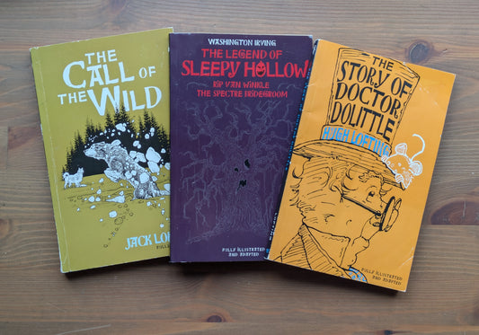 Illustrated Classics 3pk Set (Doctor Dolittle, Sleepy Hollow, Call of the Wild) Paperbacks