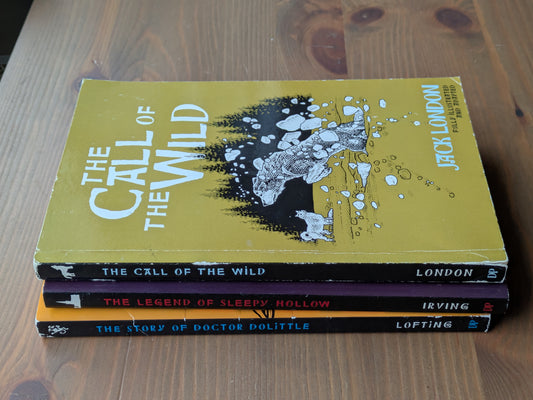 Illustrated Classics 3pk Set (Doctor Dolittle, Sleepy Hollow, Call of the Wild) Paperbacks