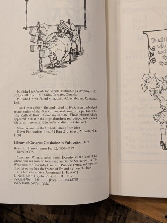 Ozma of Oz (Wizard of Oz #3) by L. Frank Baum - Vintage Paperback