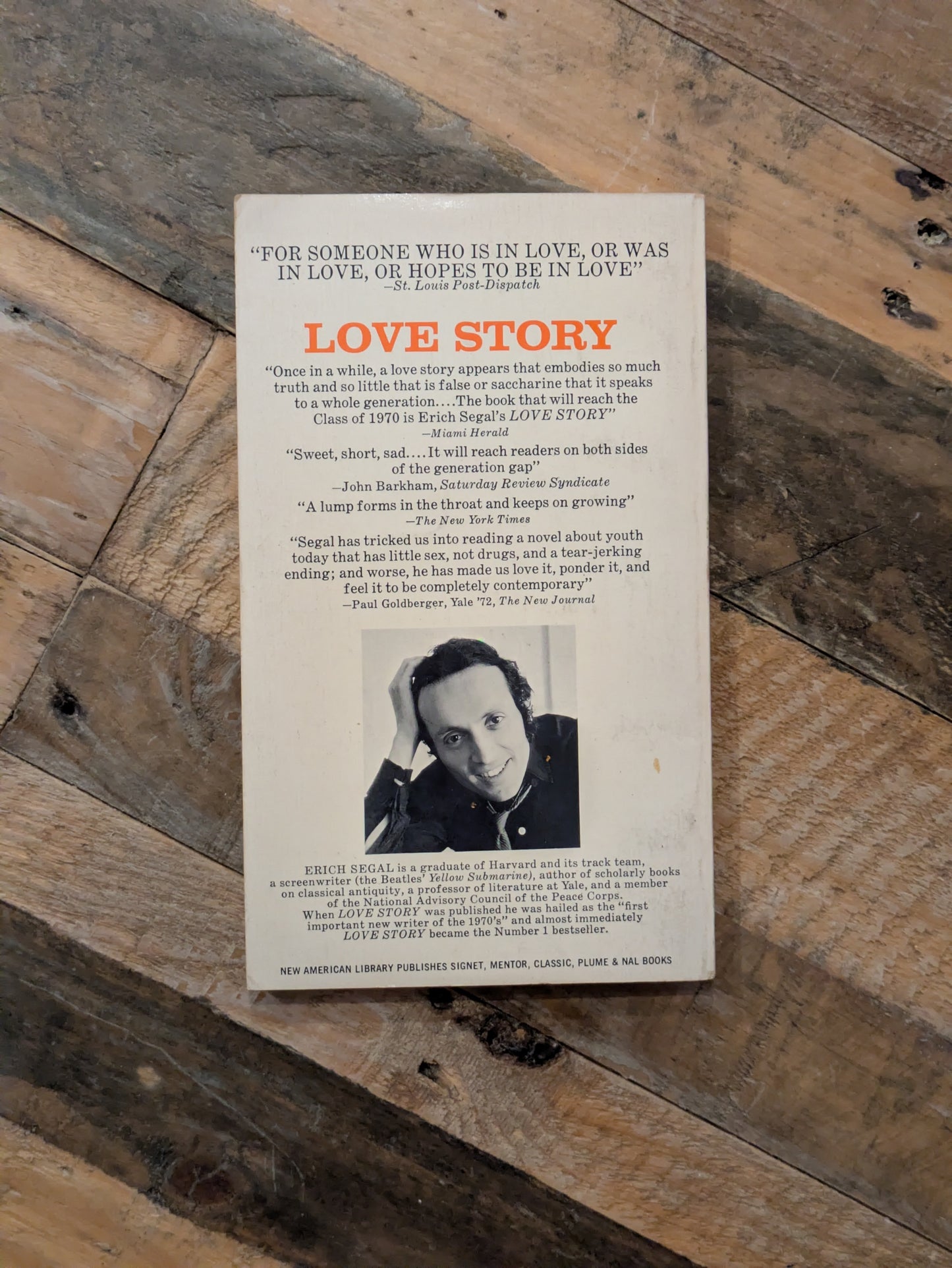 Love Story (Vintage Paperback Tie-In) by Erich Segal