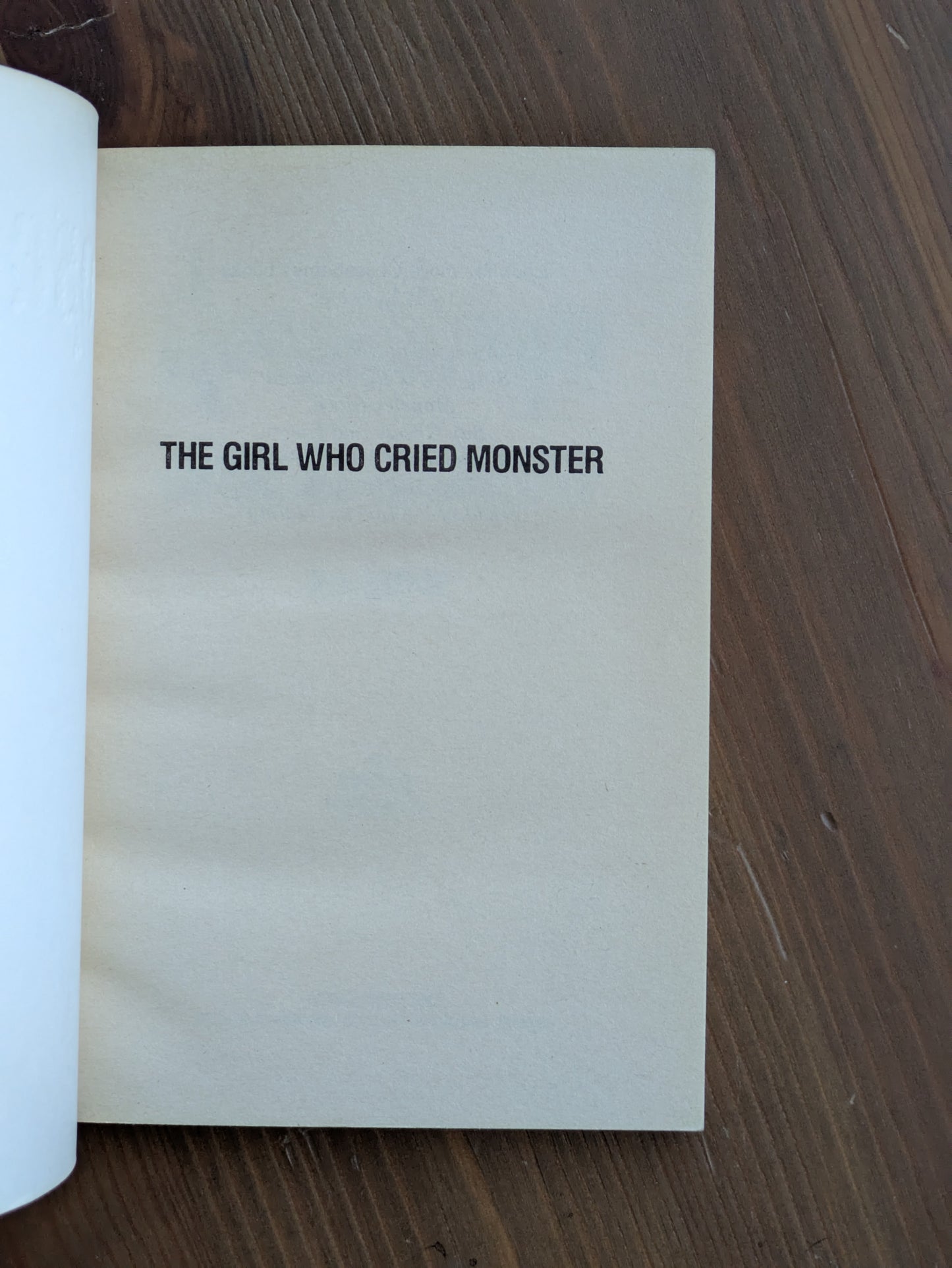 Girl Who Cried Monster, The (1st Print Goosebumps #8) by R.L. Stine - RARE Bookmark Attached