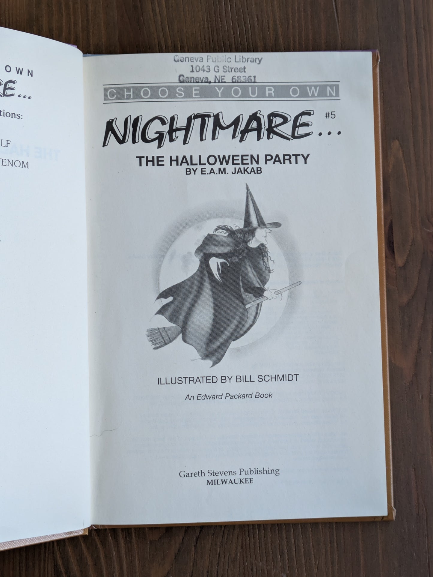 Halloween Party, The (Choose Your Own Nightmare #5) by E.A.M. Jakab - Vintage Hardcover