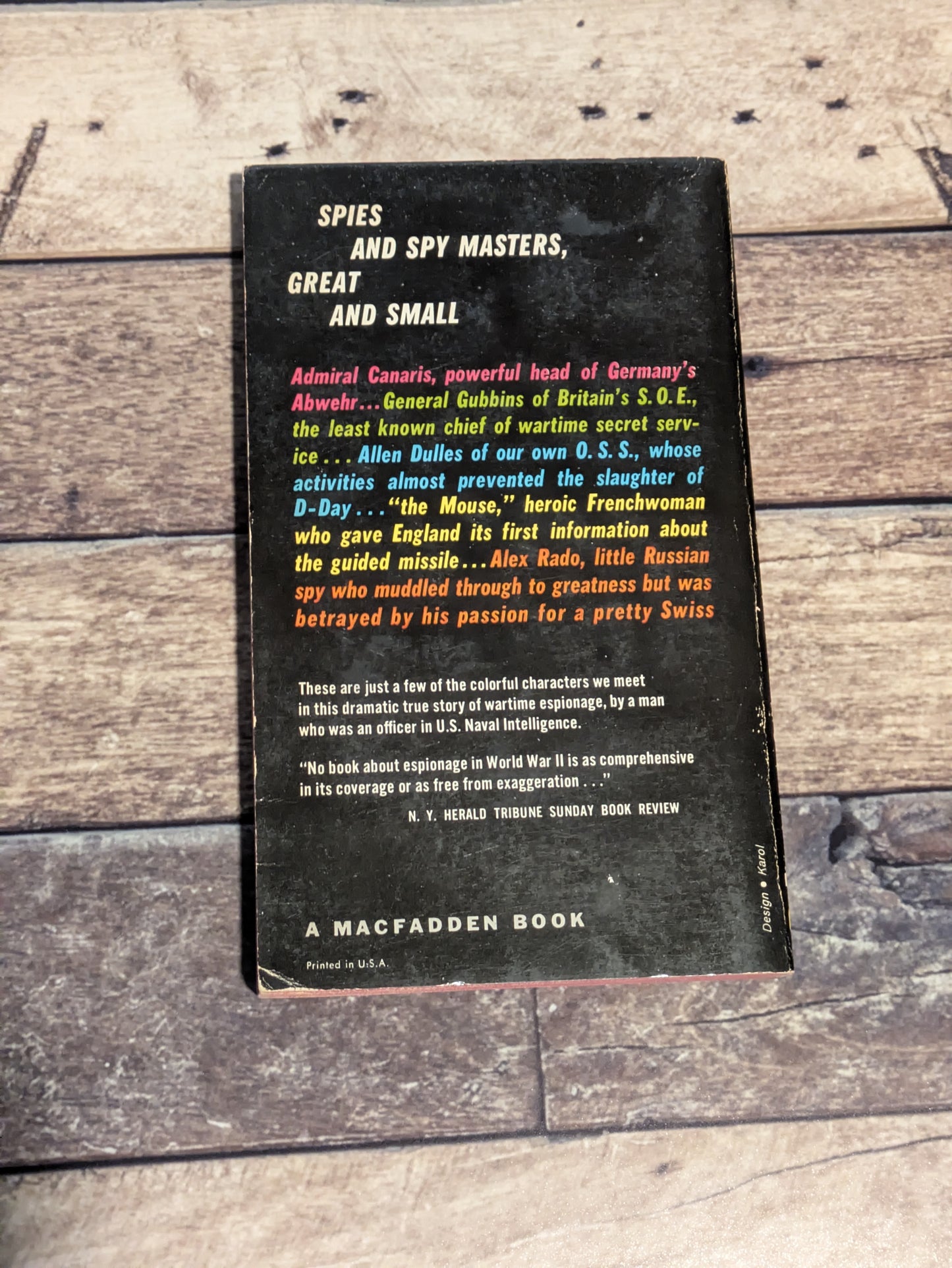 Burn After Reading: The Espionage History of World War II (Vintage Paperback) by Ladislas Farago