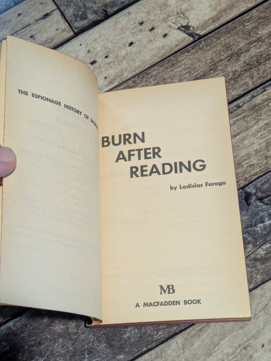 Burn After Reading: The Espionage History of World War II (Vintage Paperback) by Ladislas Farago