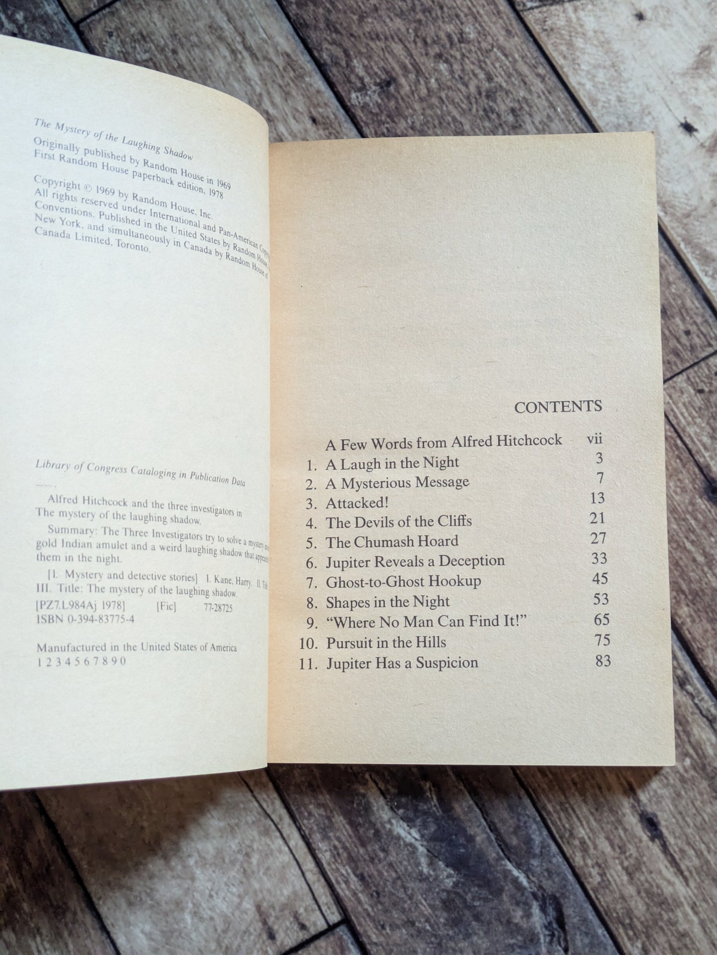 Mystery of Laughing Shadow, The (Hitchcock's Three Investigators #12) by William Arden - Vintage Paperback