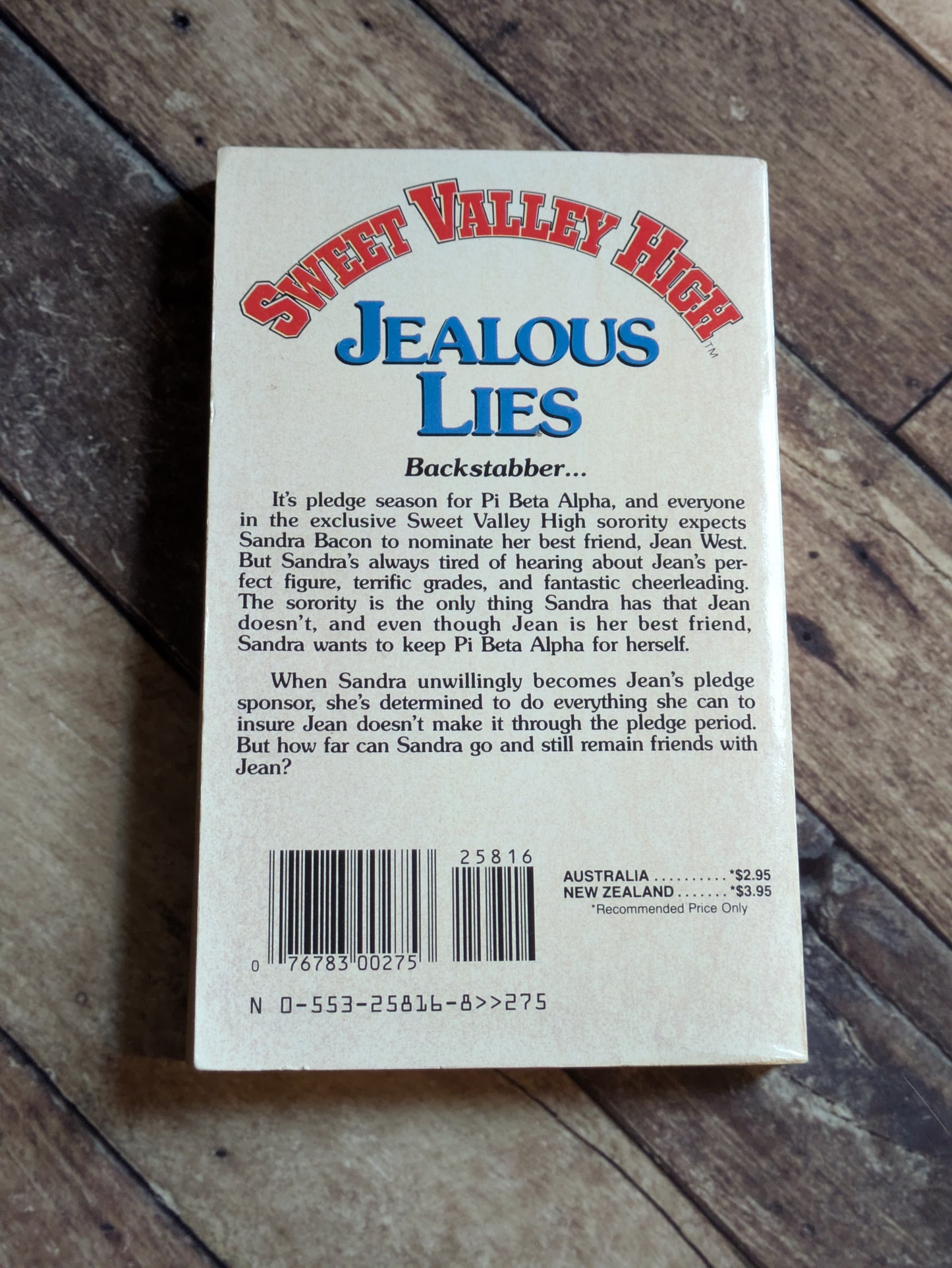 Jealous Lies (Sweet Valley High #30) by Francine Pascal - Vintage Paperback