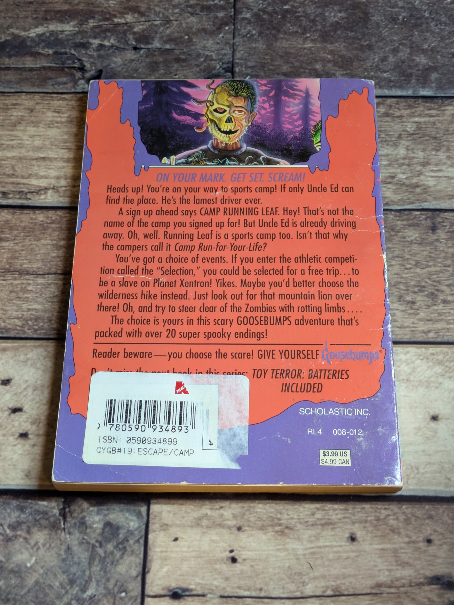 Escape from Camp Run-For-Your Life (Give Yourself Goosebumps #19) by R.L. Stine - Vintage Paperback