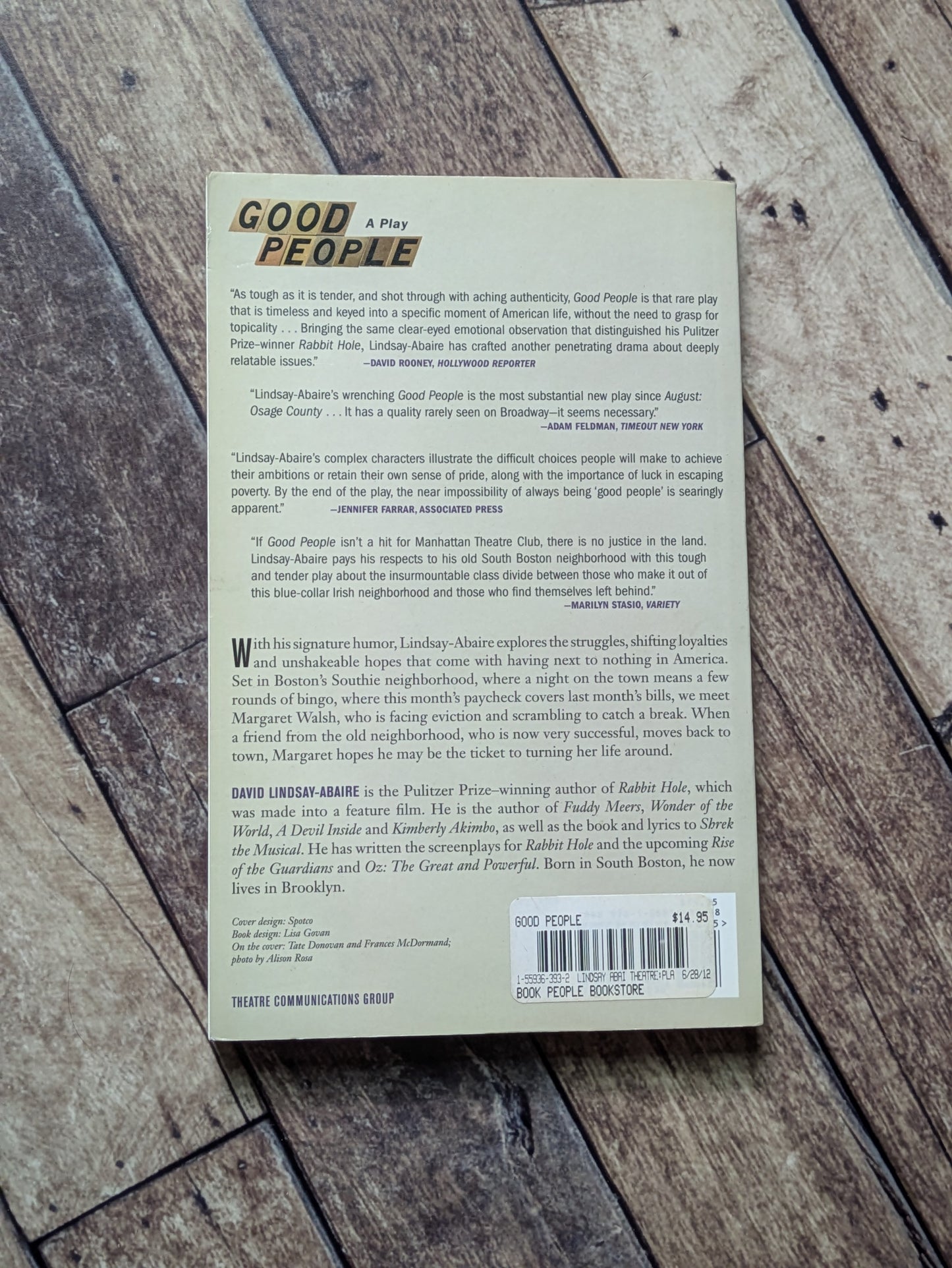 Good People (Theatrical Play) by David Lindsay-Abaire - Paperback