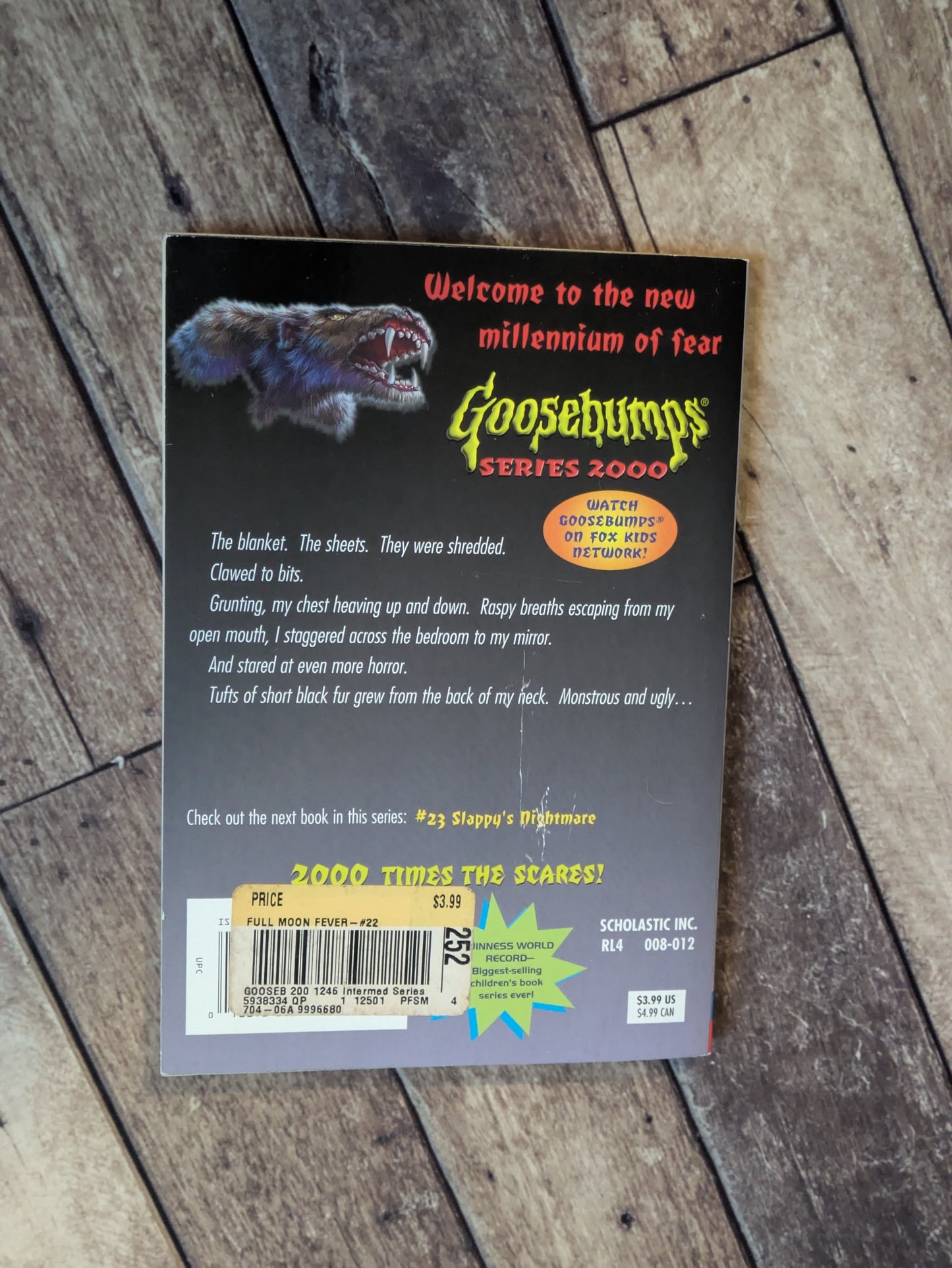 Full Moon Fever (Goosebumps 2000 #22) by R.L. Stine - Vintage Paperback