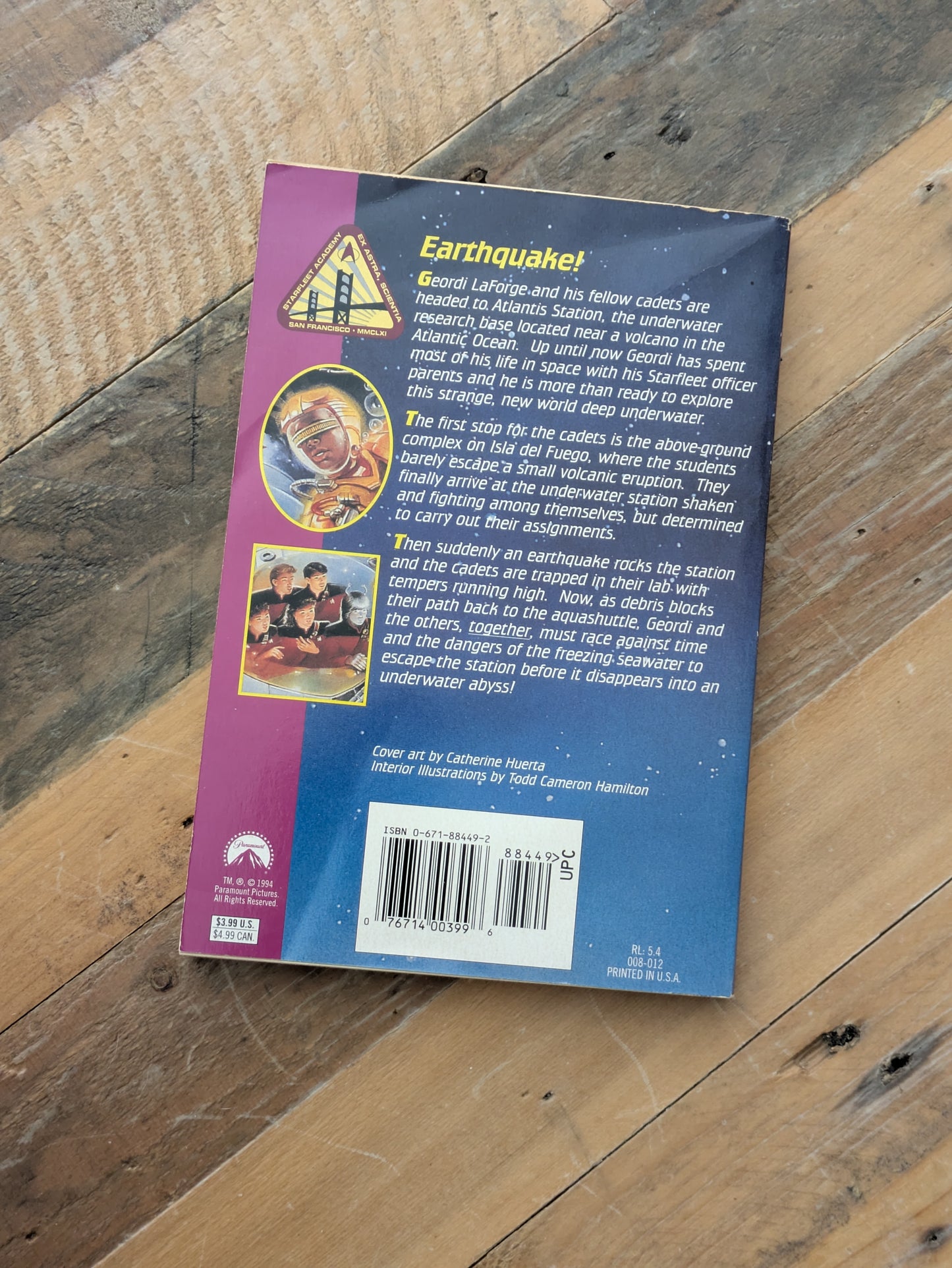 Atlantis Station (Star Trek: TNG Starfleet Academy #5) by V.E. Mitchell - Vintage Paperback