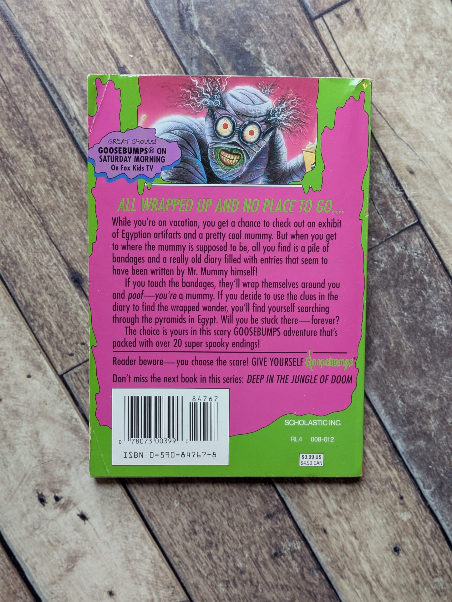 Diary of a Mad Mummy (Give Yourself Goosebumps #10) by R.L. Stine - Vintage Paperback