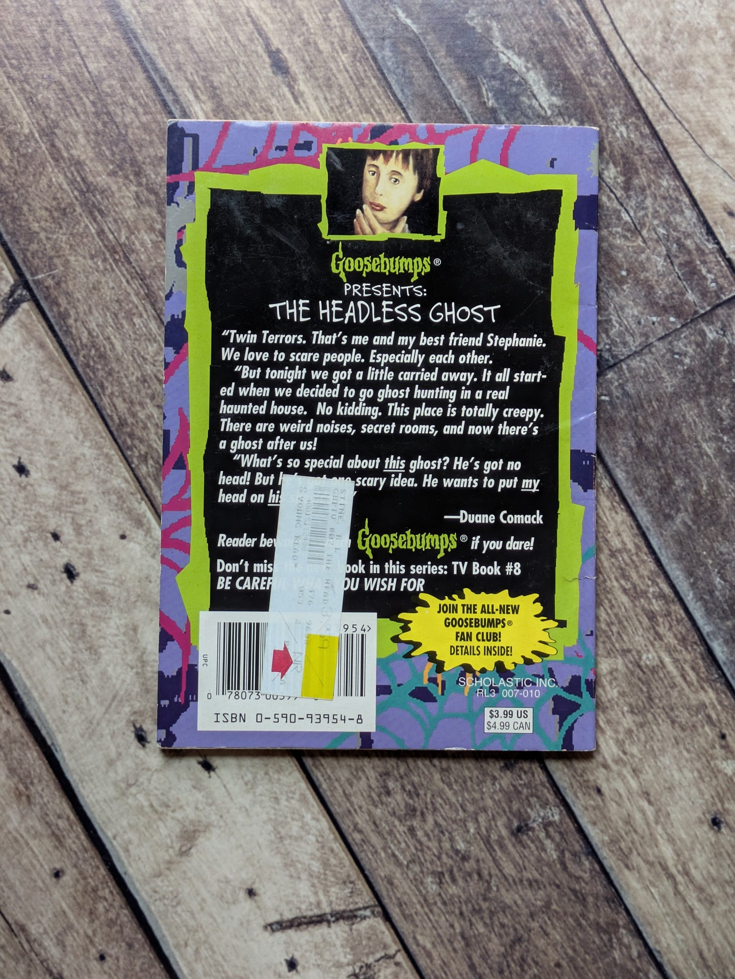 Headless Ghost, The (Goosebumps Presents #7) by R.L. Stine - Vintage Paperback