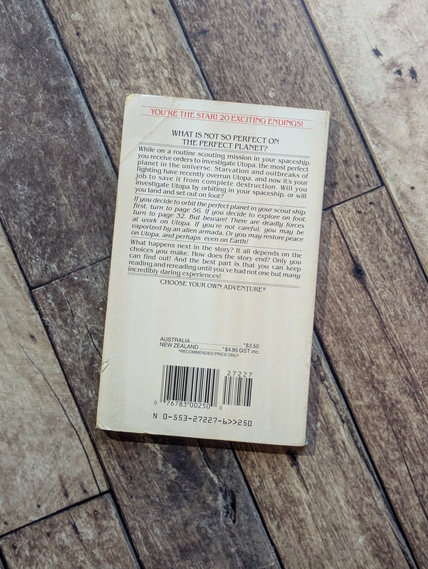 Perfect Planet, The (Choose Your Own Adventure #80) by Edward Packard - Vintage Paperback