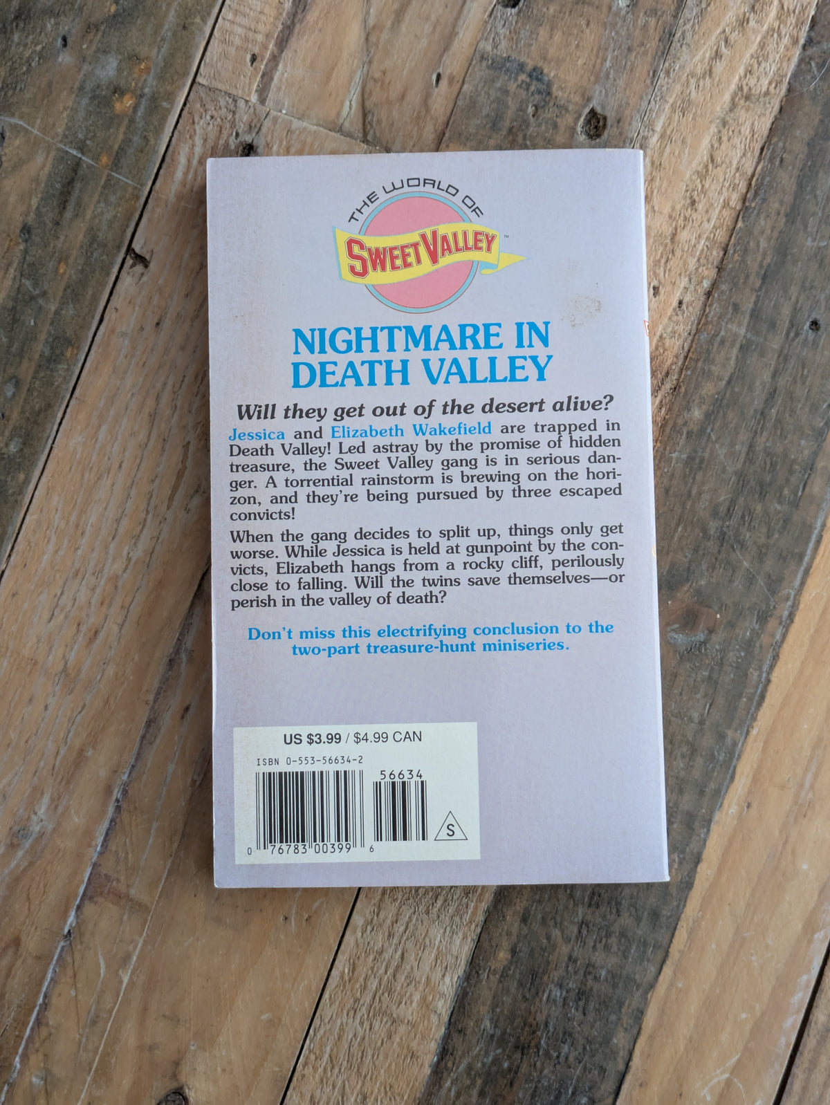 Nightmare in Death Valley (Sweet Valley High #116) by Francine Pascal - Vintage Paperback