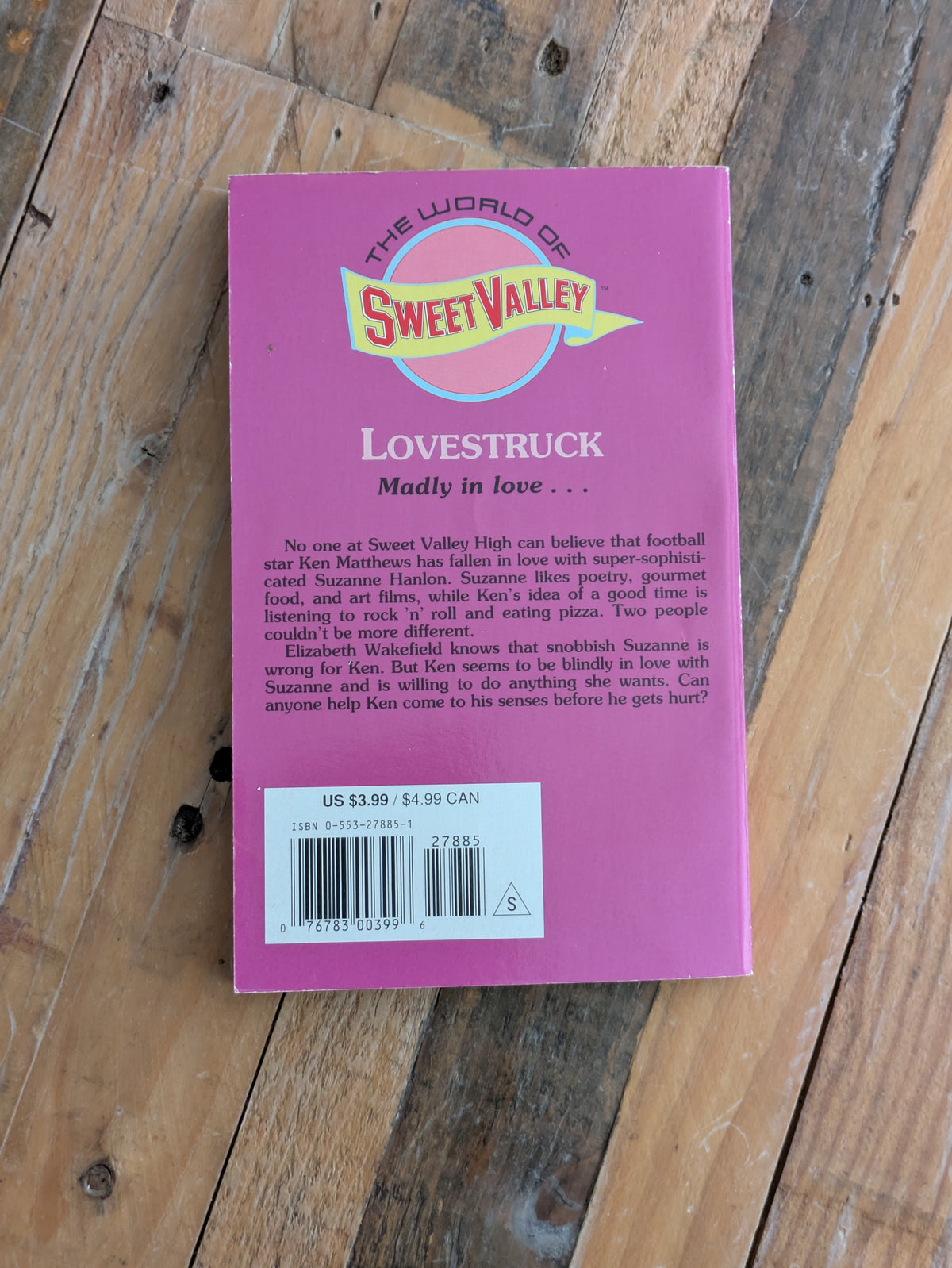 Lovestruck (Sweet Valley High #27) by Francine Pascal - Vintage Paperback