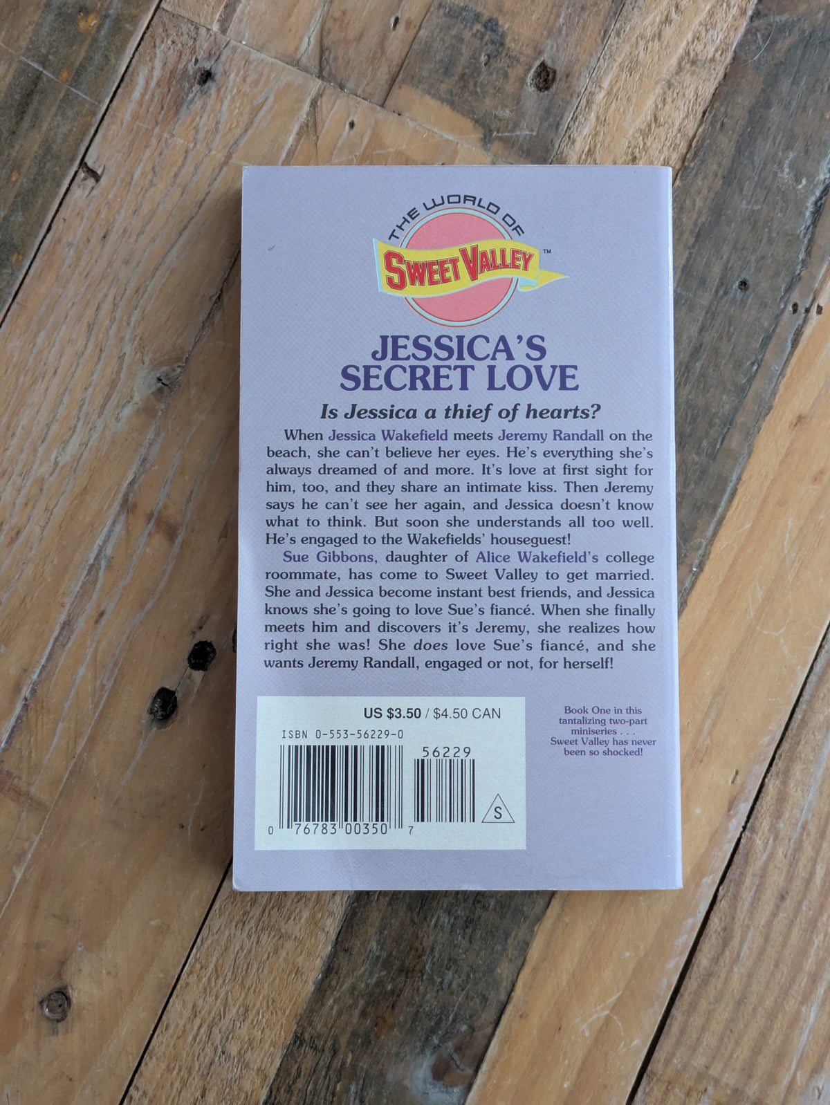 Jessica's Secret Love (Sweet Valley High #107) by Francine Pascal (Creator), Kate William