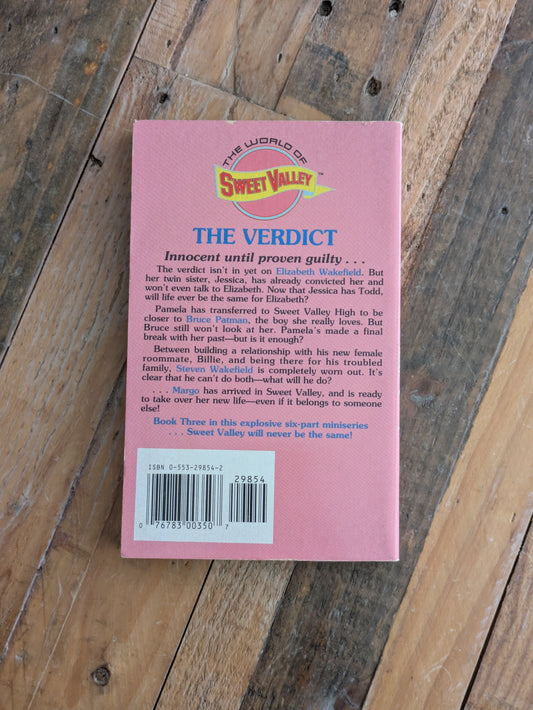 The Verdict (Sweet Valley High #97) by Francine Pascal - Vintage Paperback