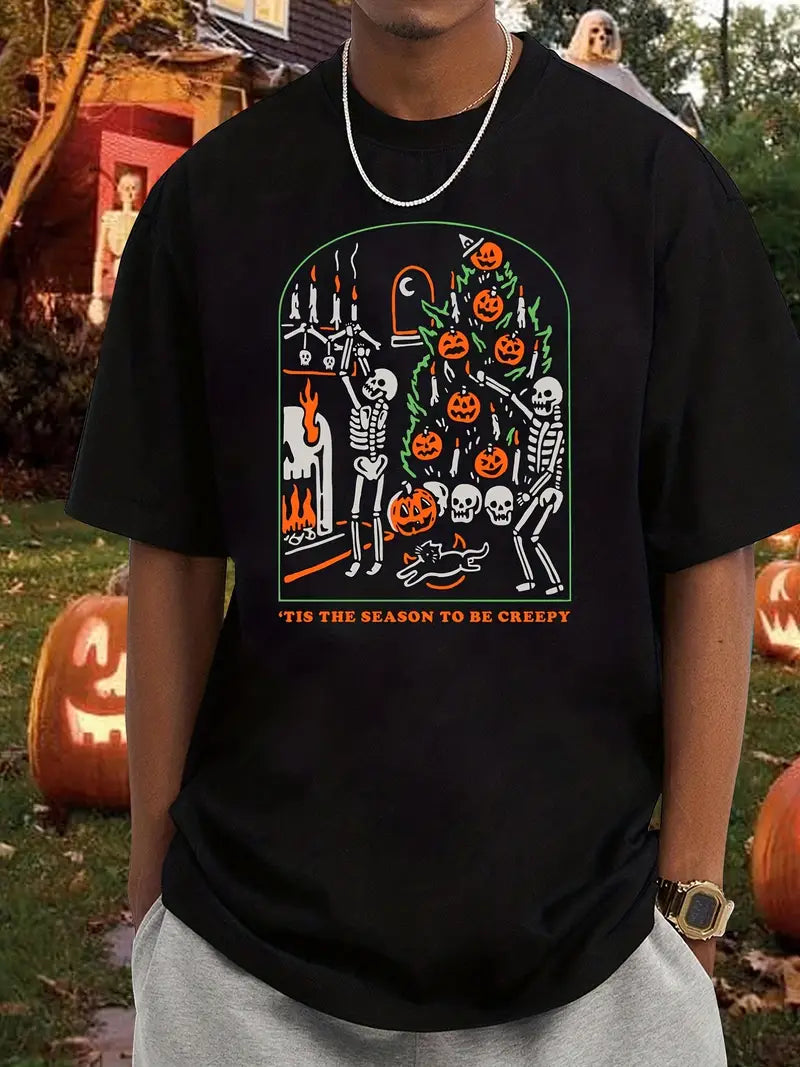 Tis the Season to be CREEPY T-Shirt (Unisex, Vintage Style Art)