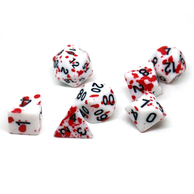 Bloody Dice 7pcs/Set (Role-Play) Various Shapes