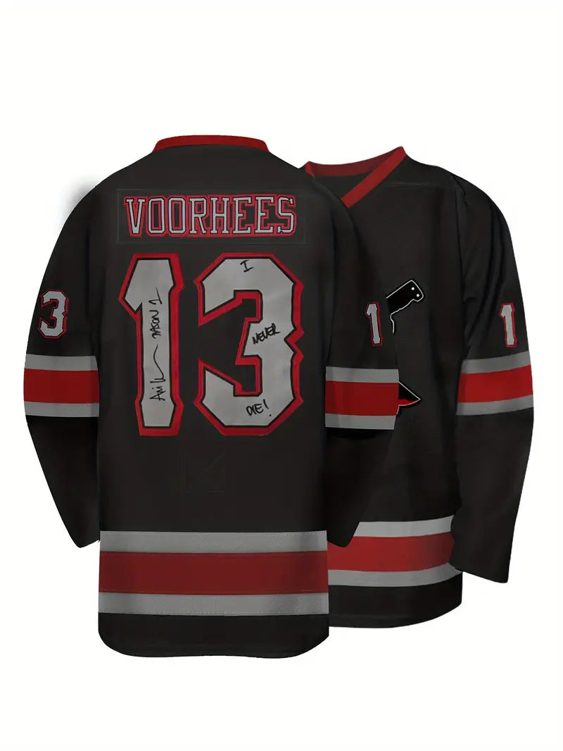 Friday the 13th Hockey Jersey Jason Voorhees 13 Embroidered Retro Uniform