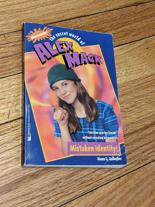 ALEX MACK Rare Vintage Paperback - Nickelodeon The Secret World of Alex Mack Book "Mistaken Identity" Fun Find from the 90's, Throwback Read - Asylum Books