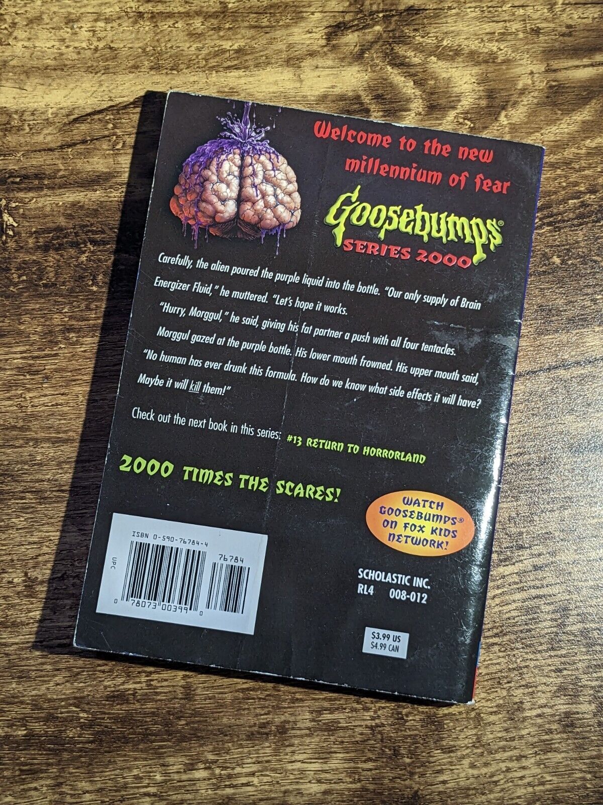 Brain Juice (Goosebumps Series 2000 #12) Vintage RL Stine Paperback - Asylum Books