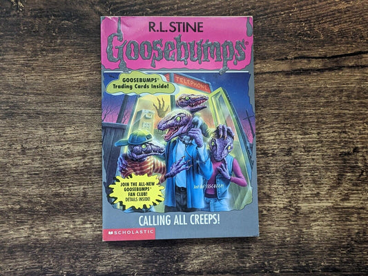 Calling All Creeps with RARE Bookmark/Trading Cards (Goosebumps #50) Vintage Paperback by R. L. Stine - Asylum Books