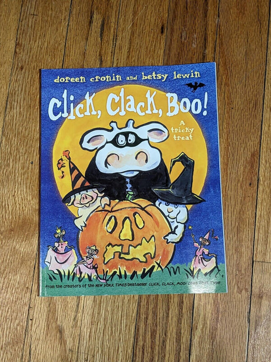 Click, Clack, Boo! Children's Halloween Paperback Book by Doreen Cronin & Betsy Lewin - Asylum Books