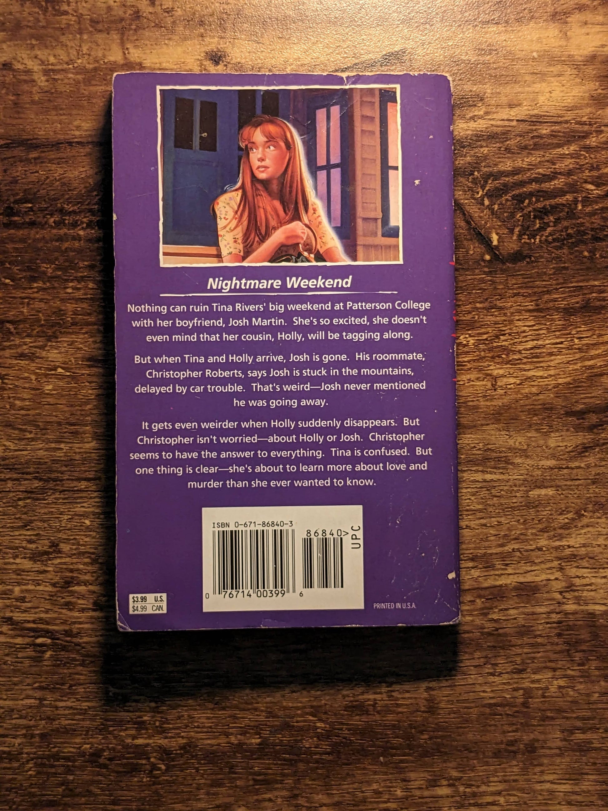 College Weekend (Fear Street #32) by R.L. Stine - Vintage Paperback - Asylum Books