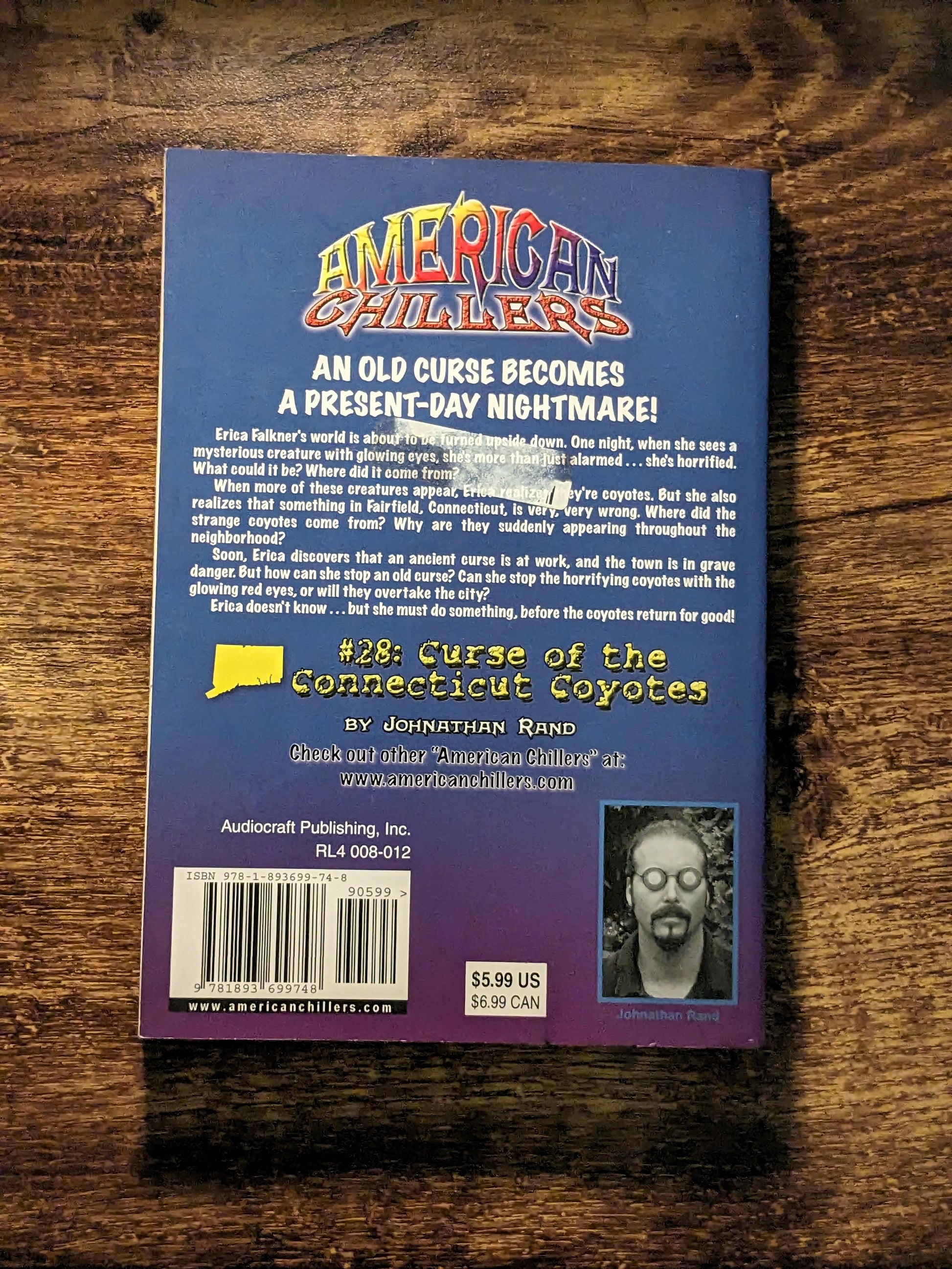Curse of Connecticut Coyotes (American Chillers #28) Johnathan Rand - Asylum Books
