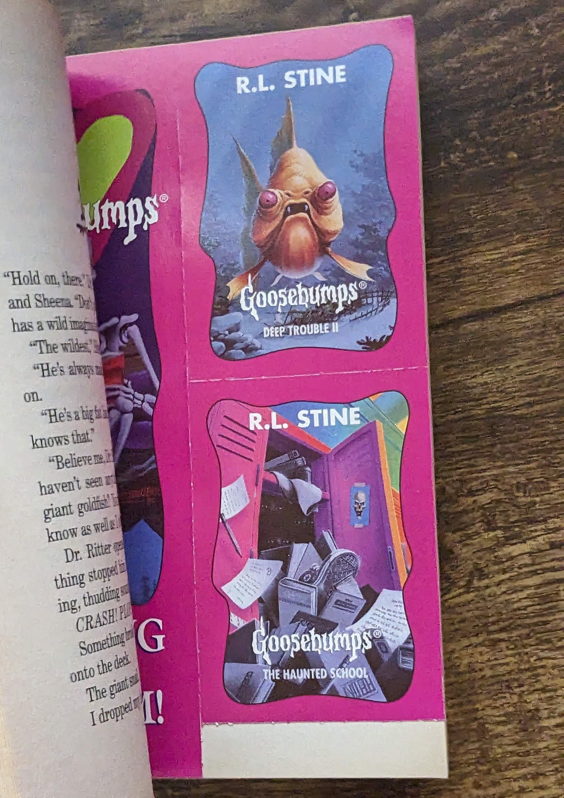 Deep Trouble II (Goosebumps #58) RARE Bookmark/Cards Included - R.L. Stine - Asylum Books