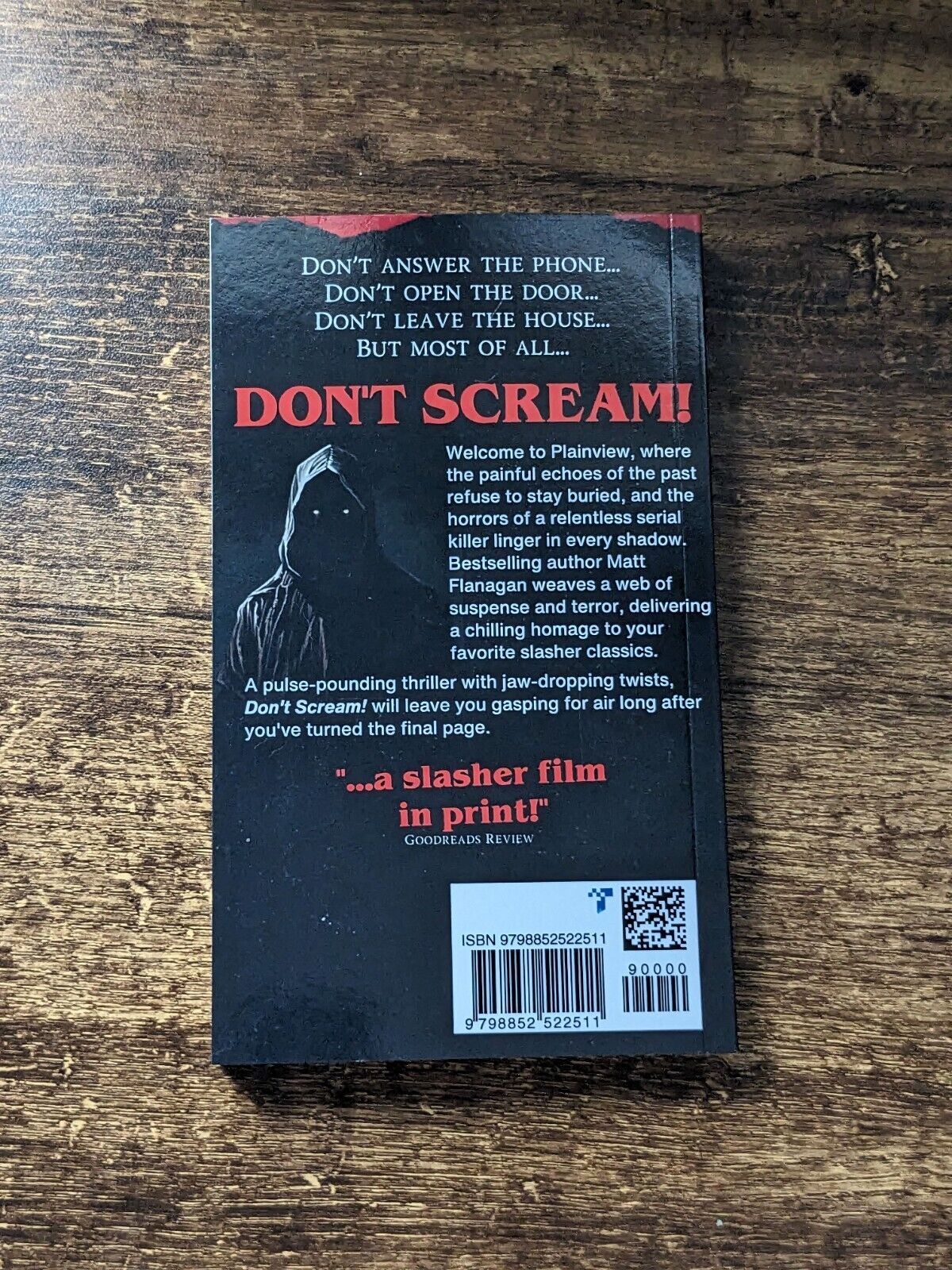 DON'T SCREAM! SLASHER Novel Bestselling Murder Mystery Horror Thriller Throwback - Asylum Books