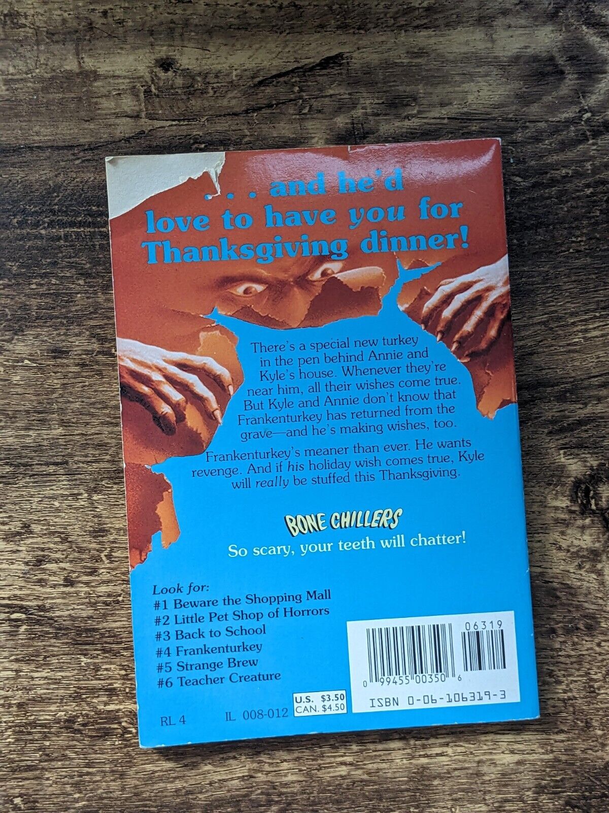 Frankenturkey II (Bonechillers #7) Vintage Paperback by Betsy Haynes - Asylum Books