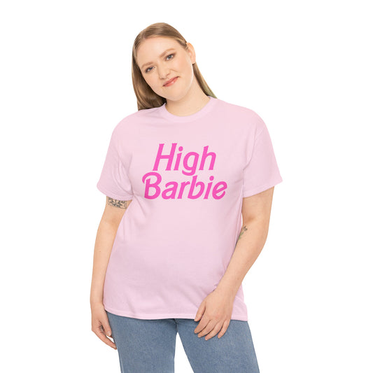 HIGH BARBIE - Funny Vintage Style Stoner Gift Unisex T-Shirt - Asylum Books