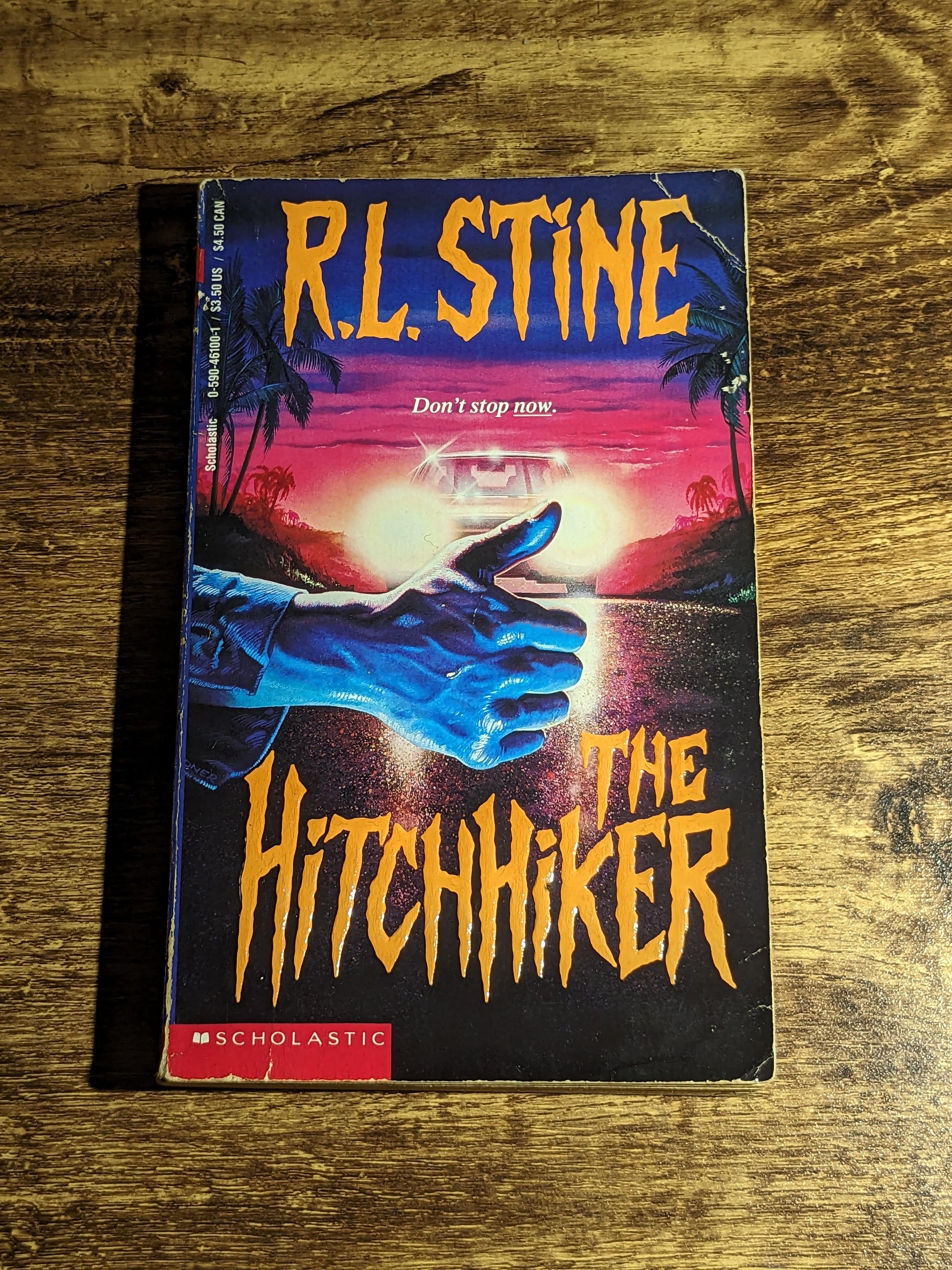 HITCHHIKER, THE - Vintage RL Stine Horror Paperback, 90s Teen Point Horror Thriller, Bestselling Novel, Spooky Scary Halloween Gift Throwback - Asylum Books