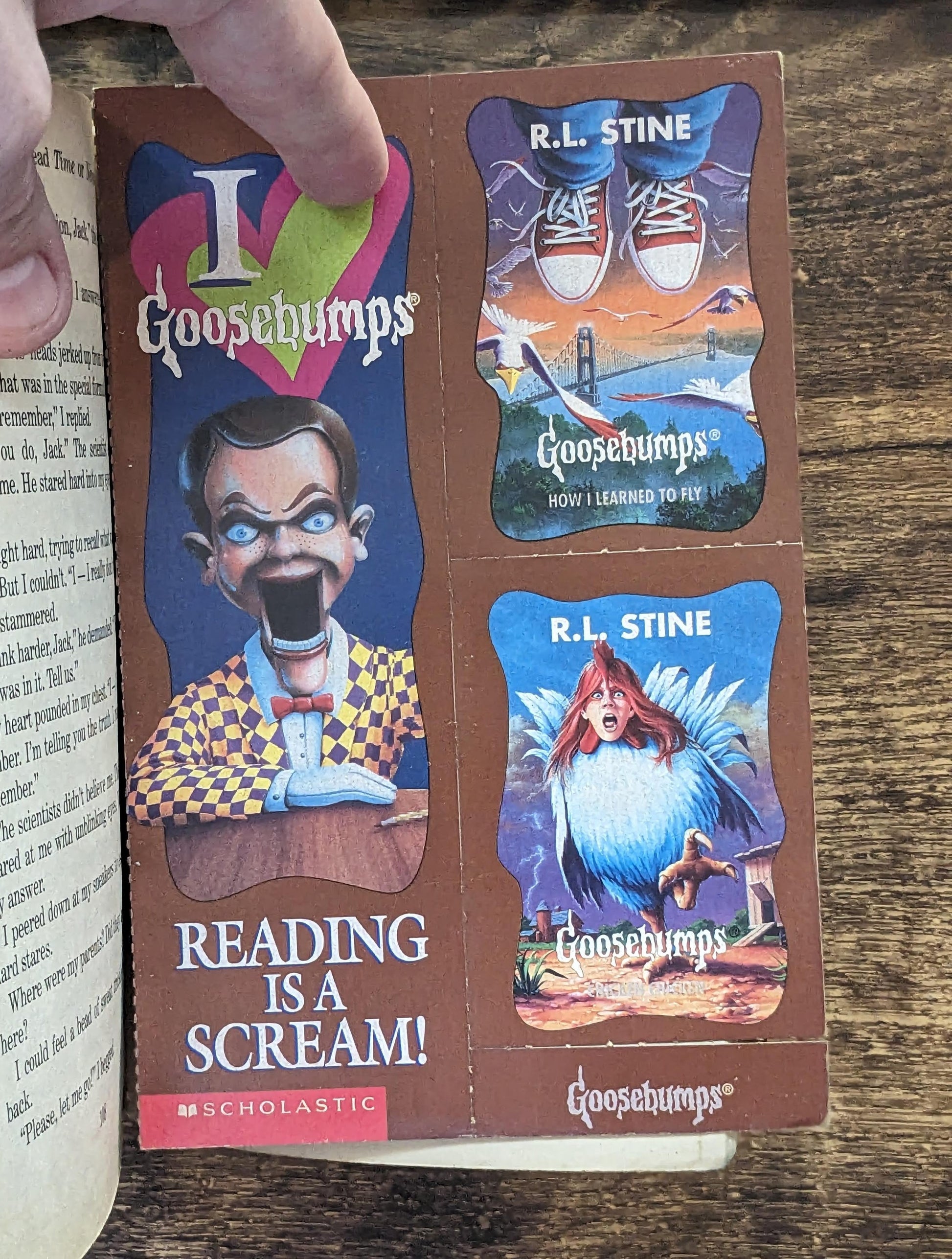 How I Learned to Fly (Goosebumps #52) Rare Bookmark & Cards - R. L. Stine - Asylum Books