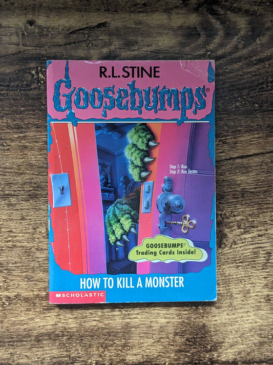 How to Kill a Monster (Goosebumps #46) Rare Cards & Bookmark Attached - Asylum Books