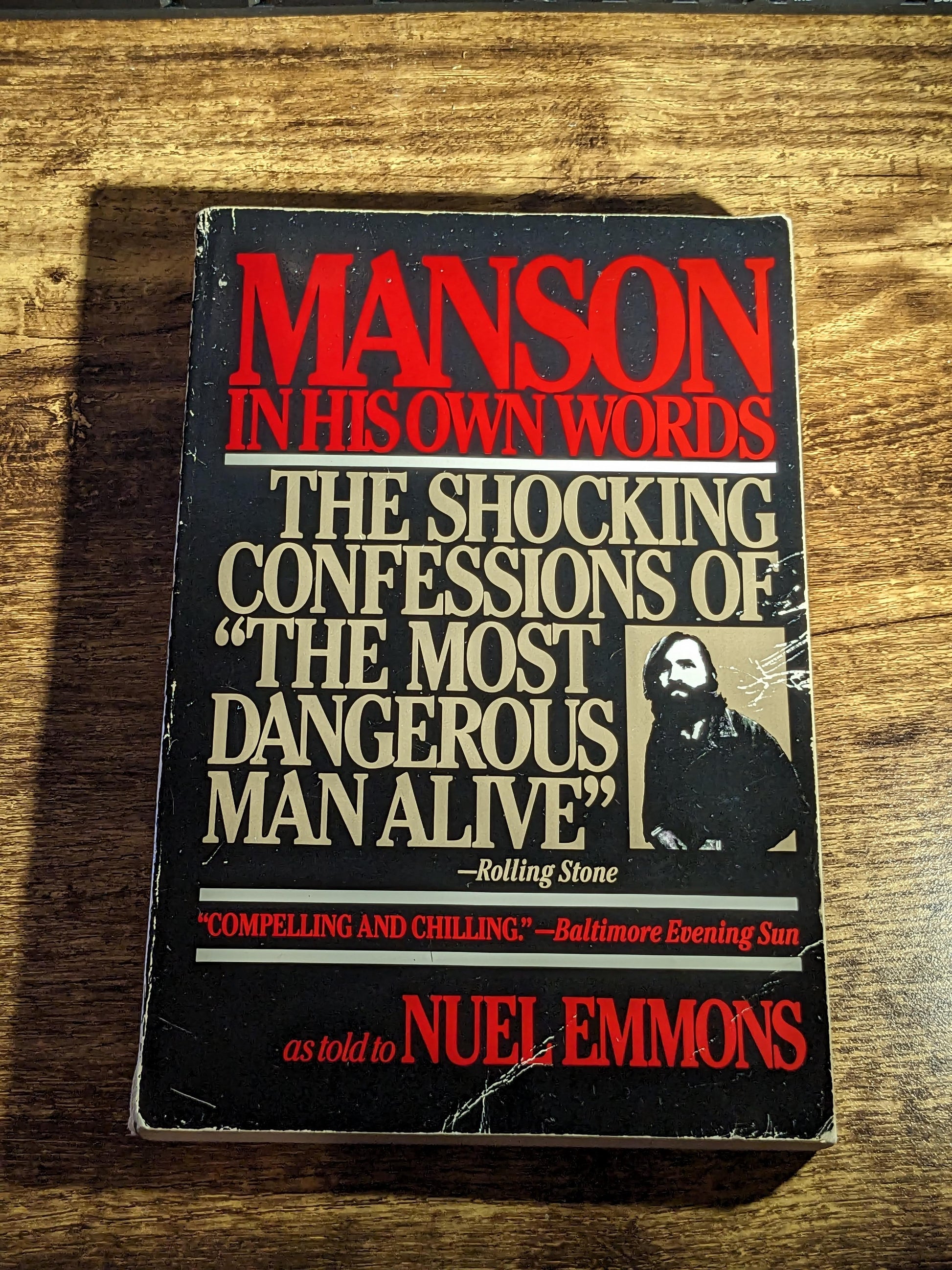 Manson In His Own Words- The Shocking Confessions of The Most Dangerous Man Alive - True Crime Vintage Book Rare Biography Interview History - Asylum Books